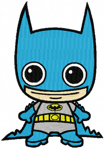 Chibi Batman machine embroidery design