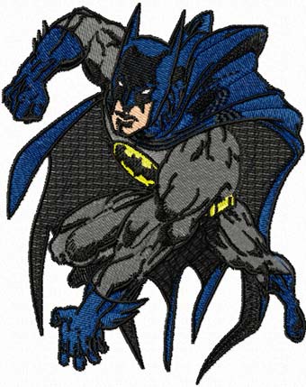 Batman machine embroidery design for clothing