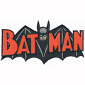 Batman old comics logo machine embroidery design