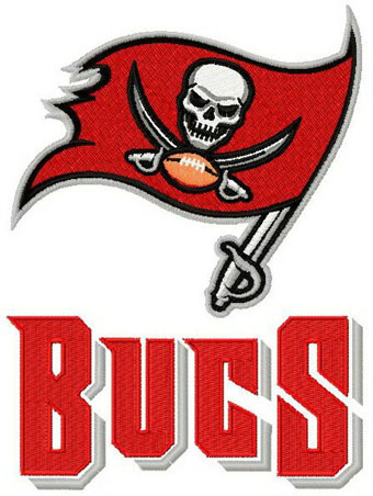 Tampa Bay Buccaneers logo 4 machine embroidery design