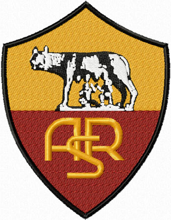 A.S. Roma football club logo embroidery design