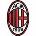 AC Milan football club logo embroidery design