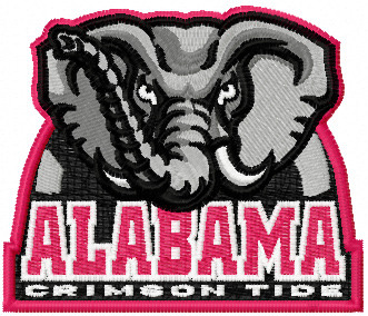 Alabama Crimson Tide small logo machine embroidery design