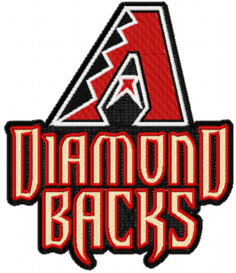 Arizona Diamondbacks alternative logo machine embroidery design