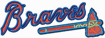 Braves Wordmark Logo machine embroidery design