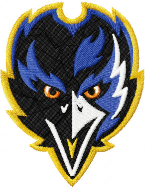Baltimore Ravens Logo machine embroidery design