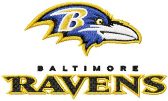 Baltimore Ravens Logo embroidery design