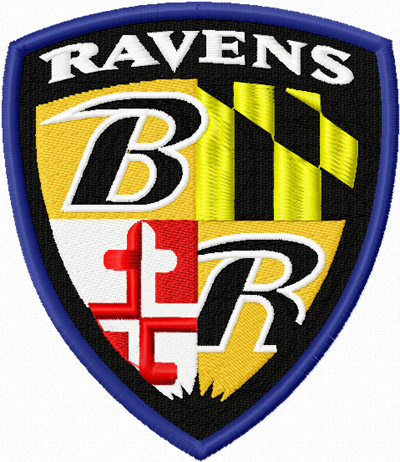 baltimore ravens logo embroidery design