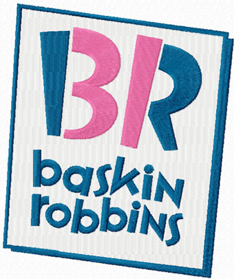 Baskin-Robbins logo machine embroidery design
