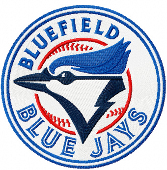 Bluefield Blue Jay Logo machine embroidery design