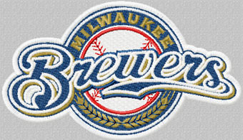 Milwaukee Brewers logo machine embroidery design
