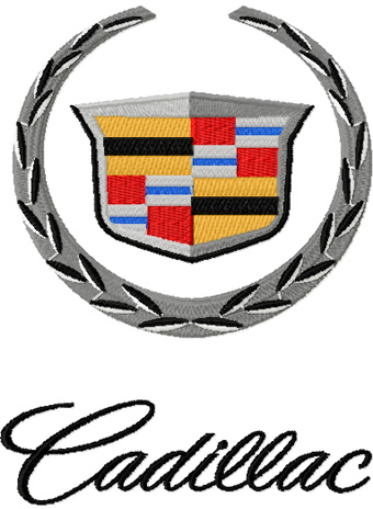Cadillac logo machine embroidery design