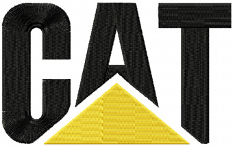 Caterpillar logo machine embroidery design