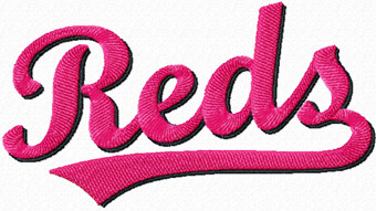 Cincinnati Reds Script Logo machine embroidery design