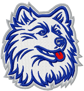 Connecticut Huskies logo machine embroidery design
