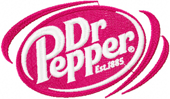 Dr Pepper logo machine embroidery design