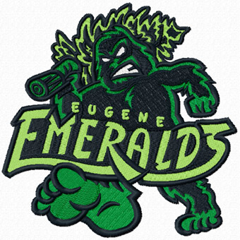 Eugene Emeralds logo machine embroidery design