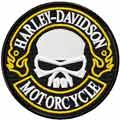 Harley Davidson round patch machine embroidery design