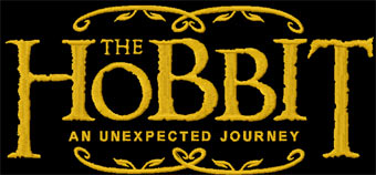 Hobbit An Unexpected Journey movie logo machine embroidery design