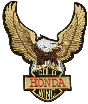 Honda Goldwing logo American style machine embroidery design