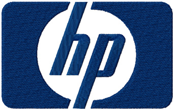 HP Hewlett Packard logo machine embroidery design