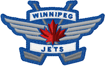 Jets NHL Logo machine embroidery logo