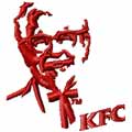 KFC small logo machine embroidery design