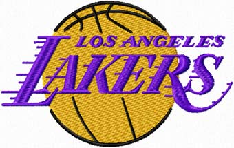 Los Angeles Lakers logo machine embroidery design