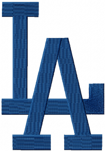 Los Angeles Dodgers Cap Logo machine embroidery design