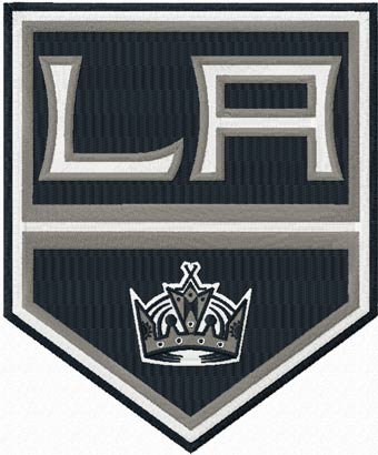 Los Angeles Kings logo machine embroidery design