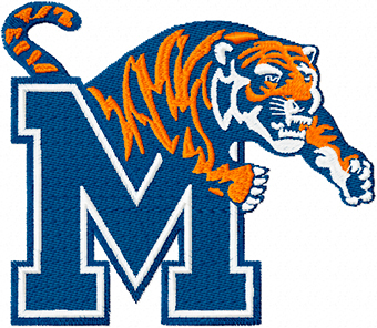 Memphis Tigers Alternate Logo machine embroidery design