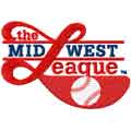 Minor League Baseball's Midwest League logo machine embroidery design