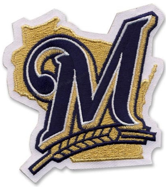 Milwaukee Brewers patch logo machine embroidery design