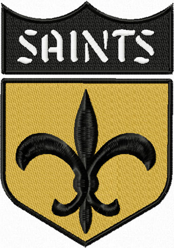 New Orleans Saints logo embroidery design