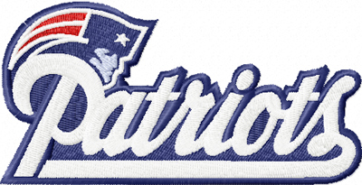 New England Patriots logo machine embroidery design