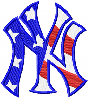 New York Yankees Flag logo machine embroidery design