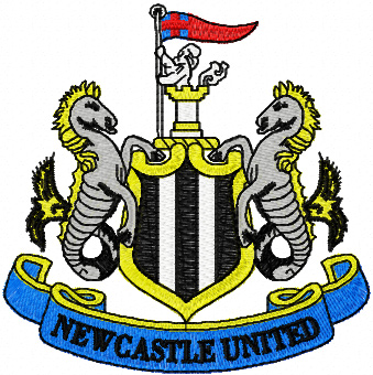 Newcastle United Football Club logo machine embroidery design