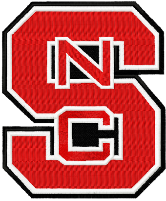 North Carolina State Wolfpack logo machine embroidery design