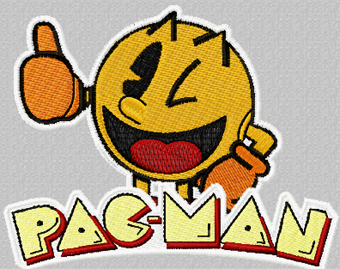 Pac-Man machine embroidery design