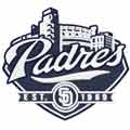 San Diego Padres baseball club logo machine embroidery design