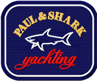 Paul & Shark logo machine embroidery design