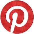 Pinterest Logo machine embroidery design