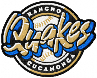 Rancho Cucamonga Quakes logo machine embroidery design