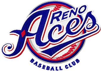Reno Aces Baseball Club logo machine embroidery design
