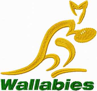 Qantas Wallabies logo machine embroidery design
