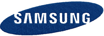 Samsung one color logo machine embroidery design