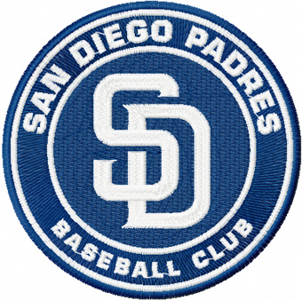 San Diego Padres logo machine embroidery design