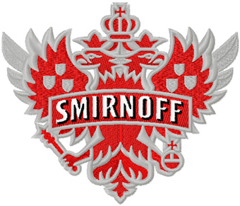 Smirnoff logo machine embroidery design