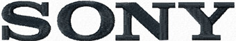 SONY logo machine embroidery design