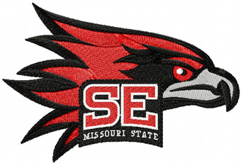 Southeast Missouri State University Redhawks logo machine embroidery design